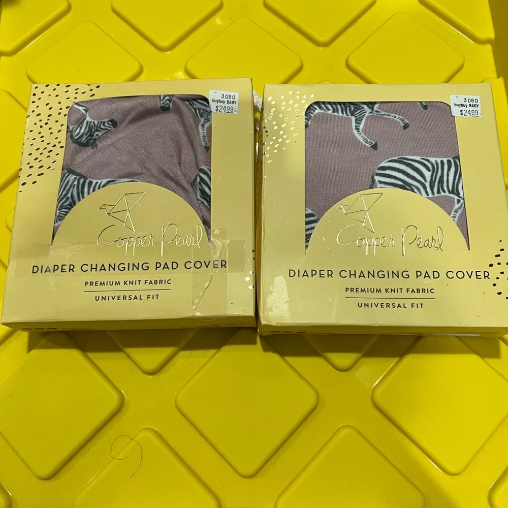 LOT of 2 Copper Pearl Brand new diaper changing padcovers